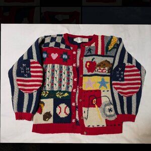 Vintage 1990 Eagles Eye Sweater Americana - RARE